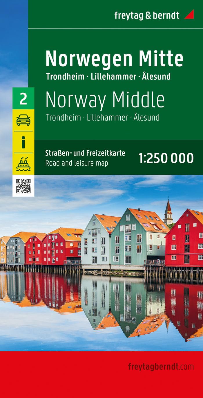 Wegenkaart - landkaart 2 Noorwegen Centr. Trondheim-Lillehammer-Alesund | Freytag & Berndt