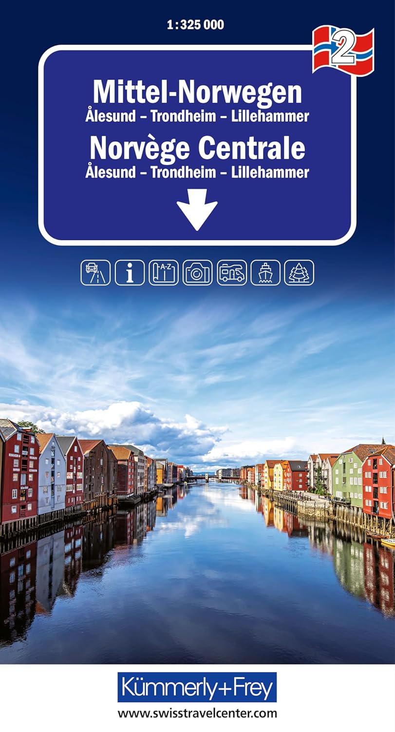 Wegenkaart - landkaart 2 Mittel Norwegen - Noorwegen Centraal | Kümmerly & Frey