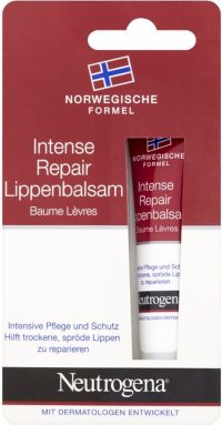 Neutrogena Intense repair balsam, intensief hydraterende balsem voor beschadigde, uitgedroogde & geïrriteerde lippen en neusvleugels, 15 ml