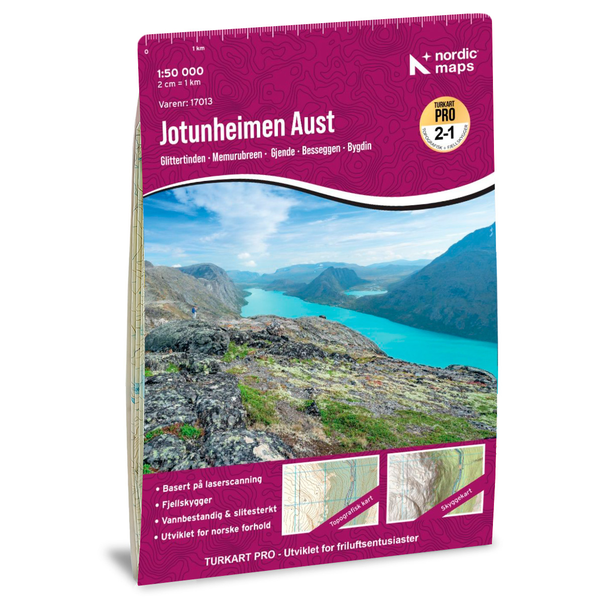 Wandelkaart 17013 Turkart Pro 1:50 000 Jotunheimen Aust | Nordic Maps