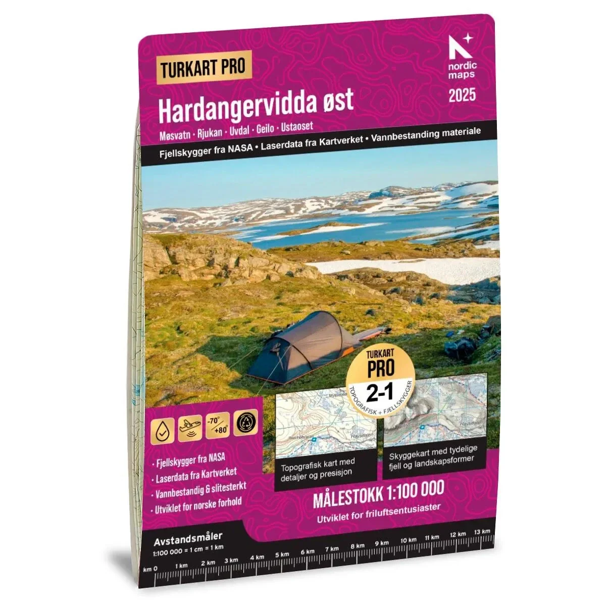 Wandelkaart 17027 Hardangervidda Oost | Nordeca