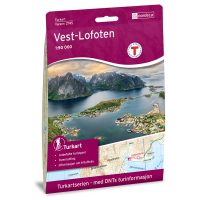 Wandelkaart 17057 Turkart Pro 1:50 000 Vest-Lofoten | Nordic Maps